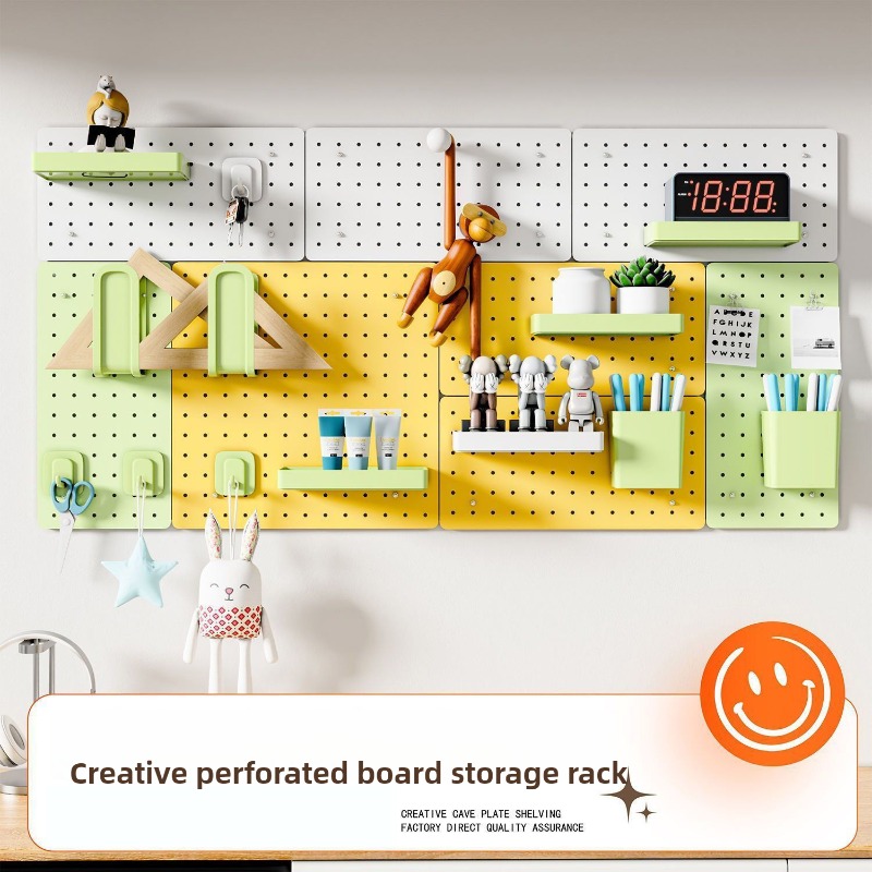 Home Office Organization - Tablero con agujeros, placa de Metal