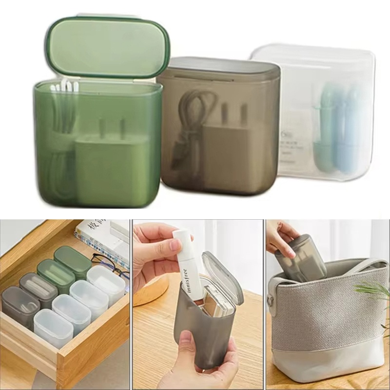 Home Office Organization - Caja de almacenamiento transparente para cables