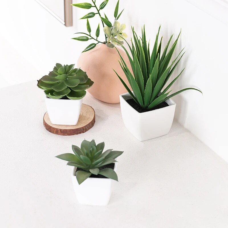 Home Office Layout - Bonsái de Planta Artificial de 3