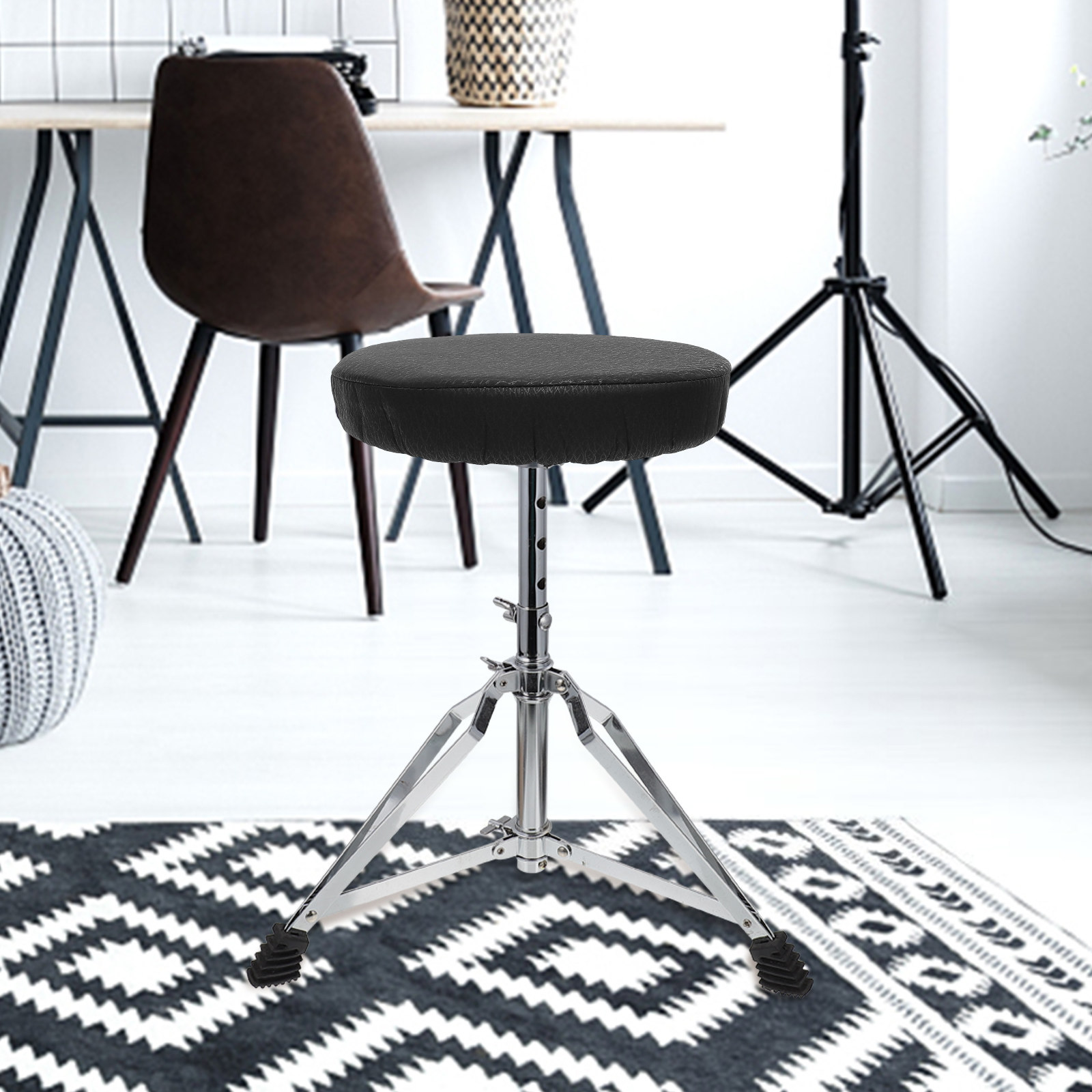 Home Office Sofa - Funda para Taburete Redonda, Negra, de