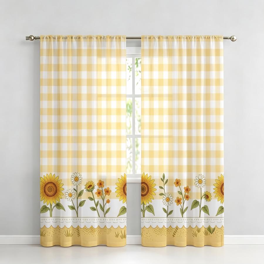 2 Cortinas Transparentes con E - Home Office Rate reseña y precio
