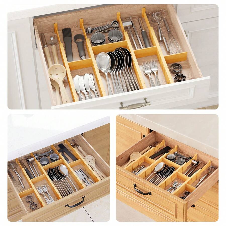 Separadores de cajones de bamb - Home Office Organization reseña y precio